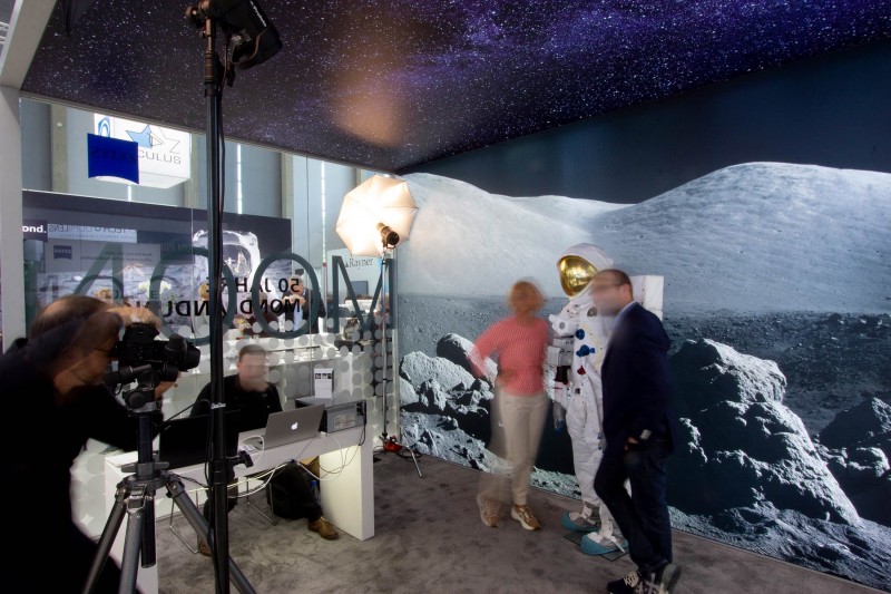 Photoaktion "50 Jahre Mondlandung" auf der DOC 2019 Nürnberg für Carl Zeiss Meditec