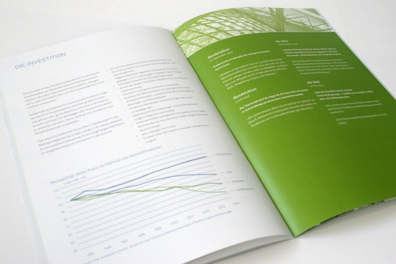 Produktbroschüre Immobilienfonds, Grafik, Diagramm