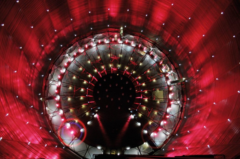 Lichtinstallation im Gasometer Oberhausen