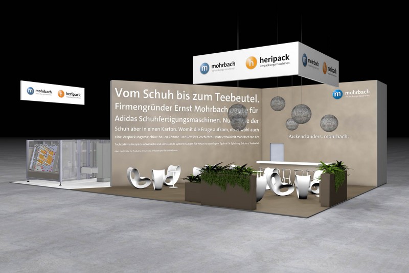 Messe-Konzept, Entwurf, 3D-Visualisierung